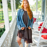 Autumn Cider Denim Jacket, Washed Denim