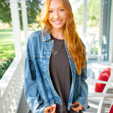 Autumn Cider Denim Jacket, Washed Denim
