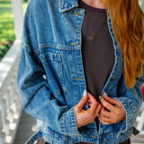 Autumn Cider Denim Jacket, Washed Denim