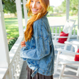Autumn Cider Denim Jacket, Washed Denim