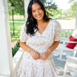 Devella Cotton Victorian Mini Dress, Antique White