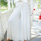 Dream State Wide-Leg Pants, Heather Grey