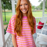 Smooth Strides Tee, Pink/Orange