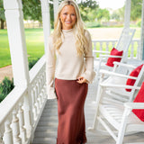 Romantic Edge Skirt, Brown