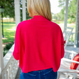 Aja Ortho Solid Sweater, Fuchsia