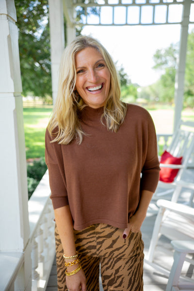 Aja 'Ortho Solid' Top, Licorice Rope