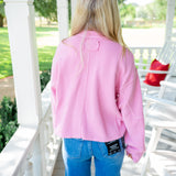 Celeste Quarter Zip, Hummingbird Pink