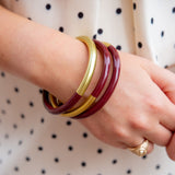 Bangle Bracelet, Maroon & Gold