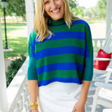 London Stripe Sweater, Teal/Multi