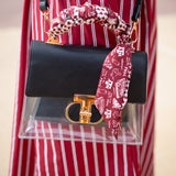 Clear & Leather Top Handle Purse