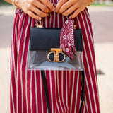 Clear & Leather Top Handle Purse