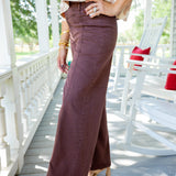 Libre Wide-Leg Jeans, Rum Running