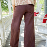 Libre Wide-Leg Jeans, Rum Running