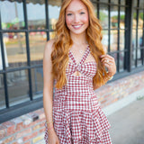 Fancy That Mini Dress, Maroon