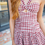 Fancy That Mini Dress, Maroon