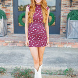 In The Groove Dress, Maroon