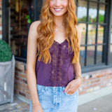 Effy Lace Trim Camisole, Fresh Espresso