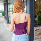 Ellery Asymmetry Cami Top, Burgundy