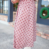 Dotted Delight Skirt, Burgundy