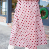 Dotted Delight Skirt, Burgundy