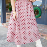 Dotted Delight Skirt, Burgundy