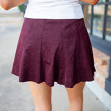 Pretty Pleats Skort, Merlot