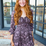 Lysanthe Cotton Mini Dress, Chocolate Truffle