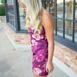 Floral Reverie Dress, Wine Beige