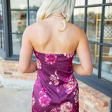 Floral Reverie Dress, Wine Beige