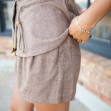 Effortlessly Polished Shorts, Tan Multi