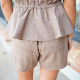 Effortlessly Polished Shorts, Tan Multi