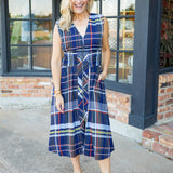 Plans in Place Dress, Navy