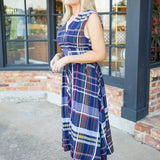 Plans in Place Dress, Navy
