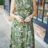 Blooming Autumn Dress, Olive