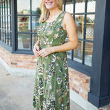 Blooming Autumn Dress, Olive