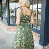 Blooming Autumn Dress, Olive