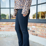 Tonya High-Rise Cropped Pants, Black