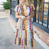 Luna Dress, Golden Bouquet