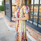 Luna Dress, Golden Bouquet