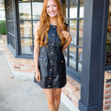 Rory Dress, Black Metallic Denim