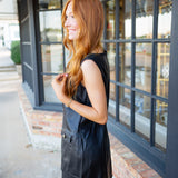 Rory Dress, Black Metallic Denim