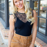 Kourt Sweater Top, Black