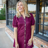 Next On The List Dress, Burgundy