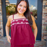Bold Moves Only Top, Maroon