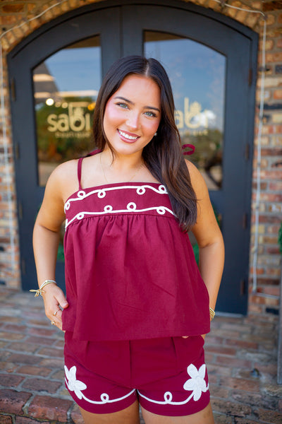 Bold Moves Only Top, Maroon