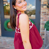 Bold Moves Only Top, Maroon
