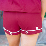 Bold Moves Only Shorts, Maroon