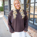Just Between Us Sweater, Brown