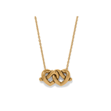 Interlok Linked Hearts Necklace, Gold