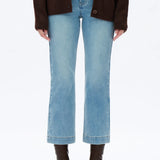 High Rise Straight Jean, Light Blue